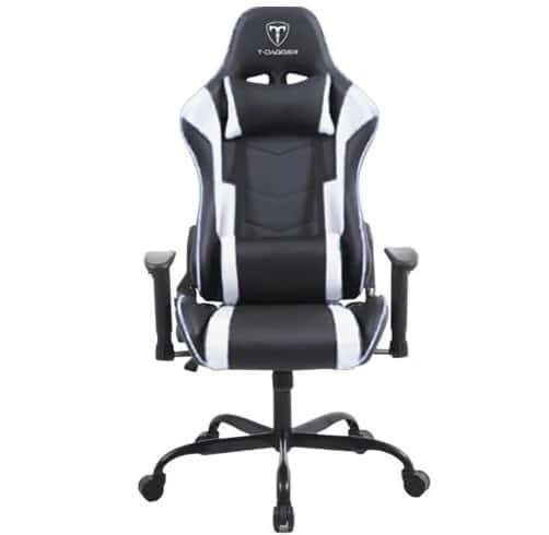 SILLA T-DAGGER MUSTANG T-TC700-BW - NEGRO/BLANCO