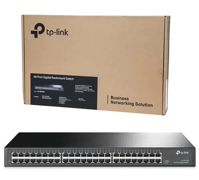 SWITCH TP-LINK 48P TL-SG1048 10-100-1000
96GBPS RACK-MOUNTABLE